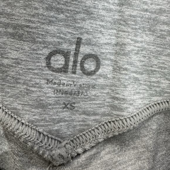 Alo Yoga High Waist Moto Leggings Size XS Gray Seamless Compression Active - Picture 4 of 4